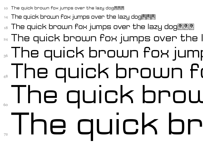 Typo Square font waterfall
